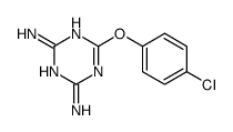 6-(4-chlorophenoxy)-1,3,5-triazine-2,4-diamine结构式