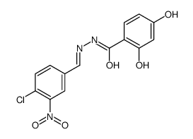 N-[(E)-(4-chloro-3-nitrophenyl)methylideneamino]-2,4-dihydroxybenzamide Structure