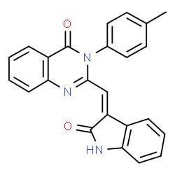 3-(4-methylphenyl)-2-[(2-oxo-1,2-dihydro-3H-indol-3-ylidene)methyl]-4(3H)-quinazolinone Structure