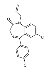 1-allyl-7-chloro-5-(4-chloro-phenyl)-1,3-dihydro-benzo[e][1,4]diazepin-2-one结构式