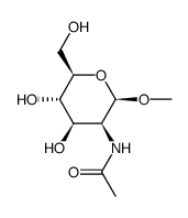 methyl 2-acetamido-2-deoxy-beta-D-mannopyranoside结构式