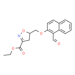 ETHYL 5-([(1-FORMYL-2-NAPHTHYL)OXY]METHYL)-4,5-DIHYDRO-3-ISOXAZOLECARBOXYLATE结构式