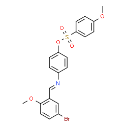 4-([(5-BROMO-2-METHOXYPHENYL)METHYLENE]AMINO)PHENYL 4-METHOXYBENZENESULFONATE picture