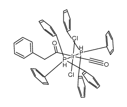 PhCH2C(O)IrCl2(CO)(PPh3)2 Structure