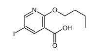 2-butoxy-5-iodopyridine-3-carboxylic acid Structure
