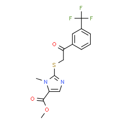 METHYL 1-METHYL-2-((2-OXO-2-[3-(TRIFLUOROMETHYL)PHENYL]ETHYL)SULFANYL)-1H-IMIDAZOLE-5-CARBOXYLATE Structure