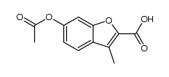 6-acetoxy-3-methyl-benzofuran-2-carboxylic acid结构式