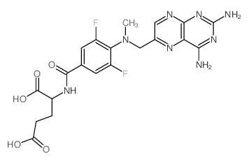 L-Glutamic acid,N-[4-[[(2,4-diamino-6-pteridinyl)methyl]methylamino]-3,5-difluorobenzoyl]-结构式