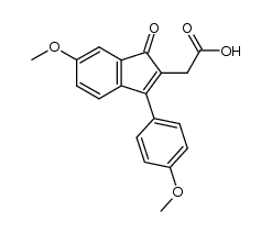 [6-methoxy-3-(4-methoxy-phenyl)-1-oxo-inden-2-yl]-acetic acid结构式