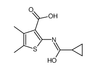 3-Thiophenecarboxylicacid,2-[(cyclopropylcarbonyl)amino]-4,5-dimethyl-, Structure