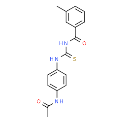 N-[(4-Acetamidophenyl)carbamothioyl]-3-methylbenzamide structure