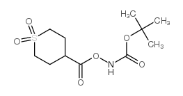 2H-Thiopyran-4-carboxylicacid,4-[[(1,1-dimethylethoxy)carbonyl]amino]tetrahydro-,1,1-dioxide(9CI)结构式