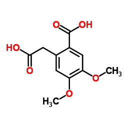 2-(Carboxymethyl)-4,5-dimethoxybenzoic acid structure