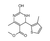 5-Pyrimidinecarboxylicacid,1,2,3,4-tetrahydro-6-methyl-4-(3-methyl-2-thienyl)-2-oxo-,methylester(9CI)结构式