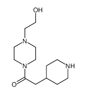 1-[4-(2-hydroxyethyl)piperazin-1-yl]-2-piperidin-4-ylethanone结构式