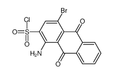 1-amino-4-bromo-9,10-dioxoanthracene-2-sulfonyl chloride结构式