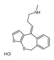 (3E)-N-methyl-3-(5H-thieno[2,3-c][2]benzothiepin-10-ylidene)propan-1-amine,hydrochloride Structure