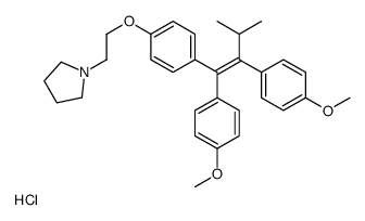 1-[2-[4-[(Z)-1,2-bis(4-methoxyphenyl)-3-methylbut-1-enyl]phenoxy]ethyl]pyrrolidine,hydrochloride结构式