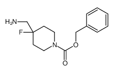 benzyl 4-(aminomethyl)-4-fluoropiperidine-1-carboxylate structure