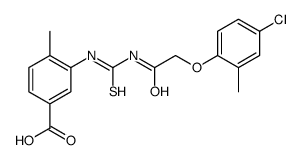 3-[[2-(4-chloro-2-methylphenoxy)acetyl]carbamothioylamino]-4-methylbenzoic acid Structure