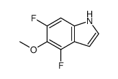 4,6-difluoro-5-methoxy-1H-indole结构式