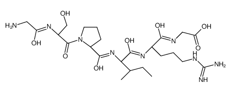 2-[[(2S)-2-[[(2S,3S)-2-[[(2S)-1-[(2S)-2-[(2-aminoacetyl)amino]-3-hydroxypropanoyl]pyrrolidine-2-carbonyl]amino]-3-methylpentanoyl]amino]-5-(diaminomethylideneamino)pentanoyl]amino]acetic acid结构式