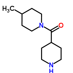 (4-Methyl-1-piperidinyl)(4-piperidinyl)methanone Structure