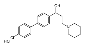 alpha-(4'-Chloro-4-biphenylyl)-1-piperidinepropanol hydrochloride结构式