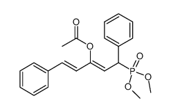 Acetic acid (Z)-3-(dimethoxy-phosphoryl)-3-phenyl-1-((E)-styryl)-propenyl ester Structure