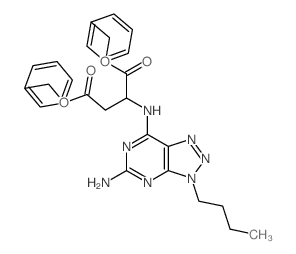 L-Asparticacid, N-(5-amino-3-butyl-3H-1,2,3-triazolo[4,5-d]pyrimidin-7-yl)-,bis(phenylmethyl) ester (9CI) Structure