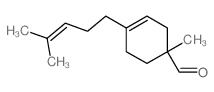 1-甲基-4-(4-甲基-3-戊烯基)-3-环己烯-1-甲醛结构式