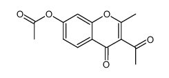 7-acetoxy-3-acetyl-2-methyl-chromen-4-one Structure