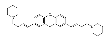 1,1'-[(9H-Xanthene-2,7-diyl)bis(3-butene-4,1-diyl)]bispiperidine structure