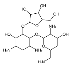 2-[3,5-diamino-2-[3-amino-6-(aminomethyl)-4-hydroxyoxan-2-yl]oxy-6-hydroxycyclohexyl]oxy-5-(hydroxymethyl)oxolane-3,4-diol结构式