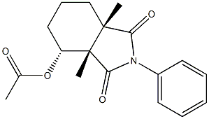 (3aS)-4α-(Acetyloxy)-3a,4,5,6,7,7a-hexahydro-3aβ,7aβ-dimethyl-2-phenyl-1H-isoindole-1,3(2H)-dione Structure