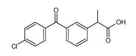2-[3-(4-Chloro-benzoyl)-phenyl]-propionic acid结构式