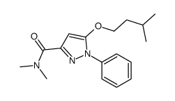 N,N-Dimethyl-5-(isopentyloxy)-1-phenyl-1H-pyrazole-3-carboxamide结构式