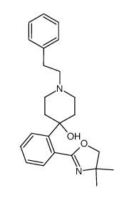 4-[2-(4,4-dimethyl-4,5-dihydro-oxazol-2-yl)-phenyl]-1-phenethyl-piperidin-4-ol结构式
