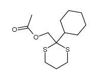 2-cyclohexyl-2-acetoxymethyl-1,3-dithiane Structure