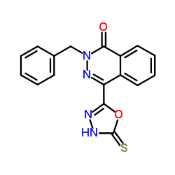 2-Benzyl-4-(5-mercapto-[1,3,4]oxadiazol-2-yl)-2H-phthalazin-1-one Structure