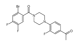 1-[4-[4-(2-bromo-4,5-difluorobenzoyl)piperazin-1-yl]-3-fluorophenyl]ethanone Structure