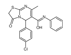 5-(4-chlorophenyl)-7-methyl-3-oxo-N-phenyl-5H-[1,3]thiazolo[3,2-a]pyrimidine-6-carboxamide Structure