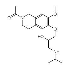 2-acetyl-1,2,3,4-tetrahydro-6-[2-hydroxy-3-[(1-methylethyl)amino]propoxy]-7-methoxyisoquinoline Structure