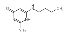 4(3H)-Pyrimidinone,2-amino-6-(butylamino)-结构式