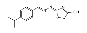 2-[(2E)-2-[(4-propan-2-ylphenyl)methylidene]hydrazinyl]-1,3-thiazol-4-one结构式