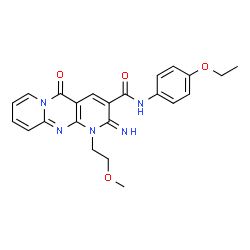 N-(4-ethoxyphenyl)-2-imino-1-(2-methoxyethyl)-5-oxo-1,5-dihydro-2H-dipyrido[1,2-a:2,3-d]pyrimidine-3-carboxamide结构式