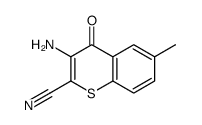 3-amino-6-methyl-4-oxothiochromene-2-carbonitrile结构式