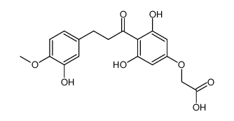 2,3',6-trihydroxy-4-(carboxymethoxy)-4'-methoxydihydrochalcone结构式