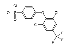 4-[2,6-dichloro-4-(trifluoromethyl)phenoxy]benzenesulfonyl chloride结构式