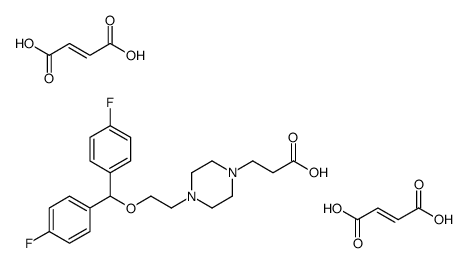 3-[4-[2-[bis(4-fluorophenyl)methoxy]ethyl]piperazin-1-yl]propanoic acid,(E)-but-2-enedioic acid Structure